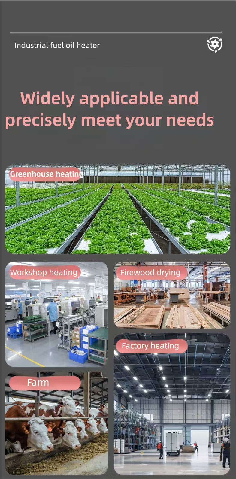 30KW/50kw/80kw/100kw Drying Pig Heater Chicken Broiler Breeding Farm Electric Heater for Greenhouse Diesel Air Heating