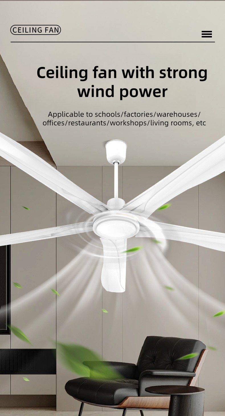 Durable ceiling fan with remote control