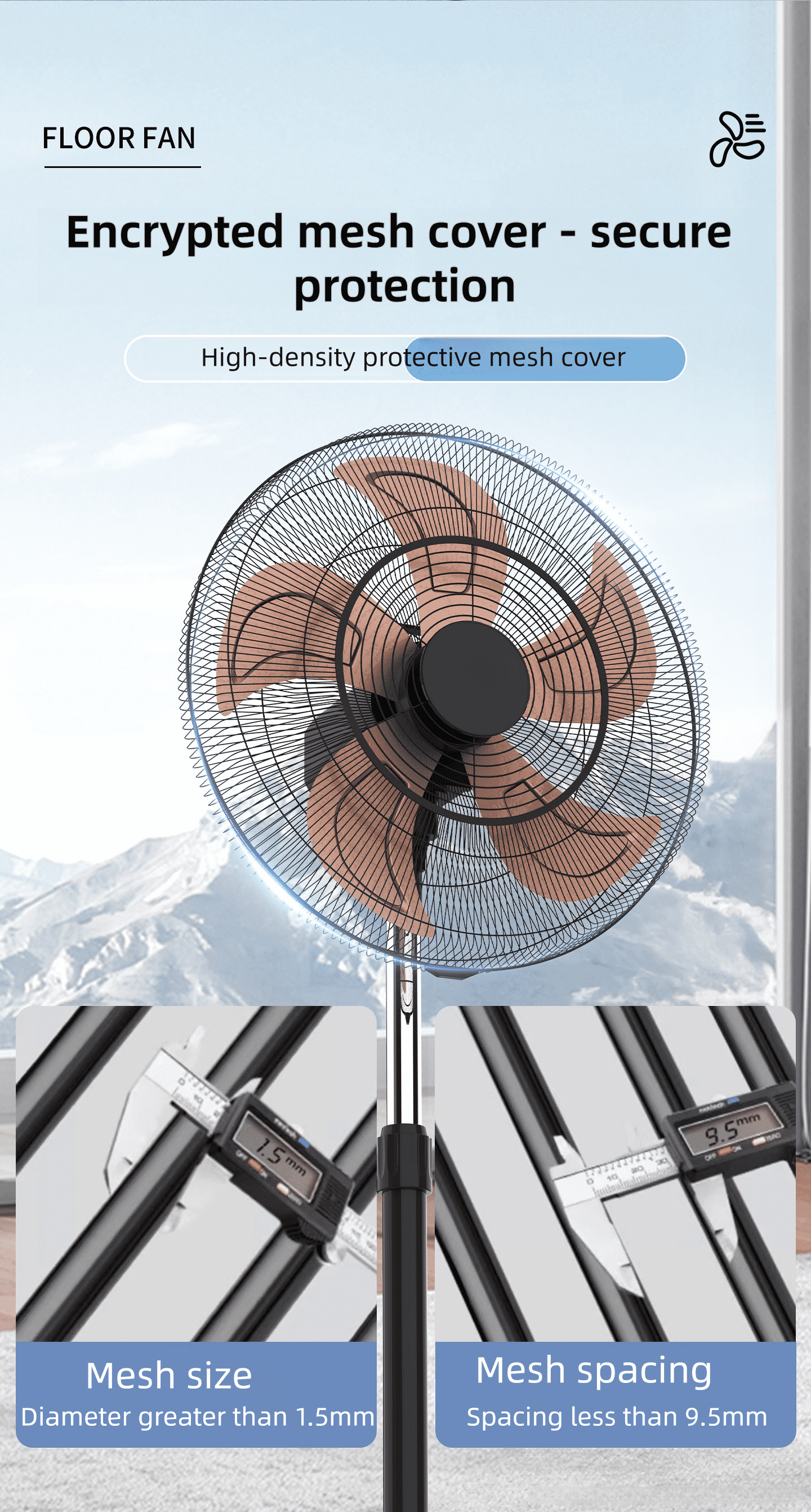 16inch 18inch 20inch Aluminum blade stand fan with strong wind