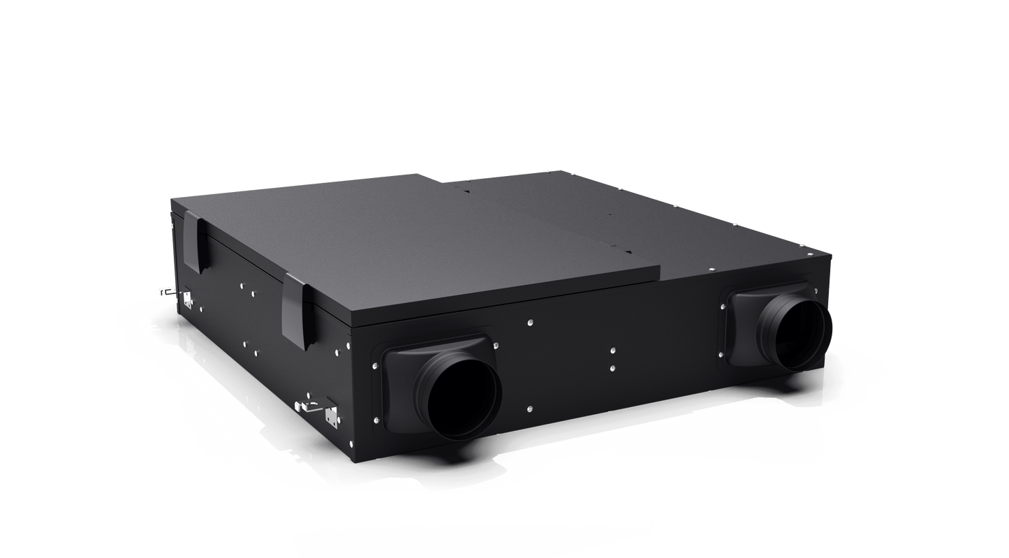 Dual-direction air inlet and outlet duct fan with 2 speed
