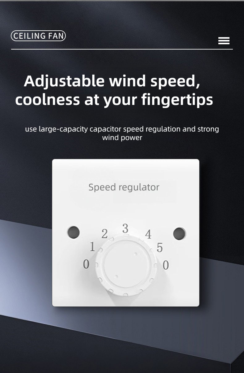 Durable ceiling fan with remote control