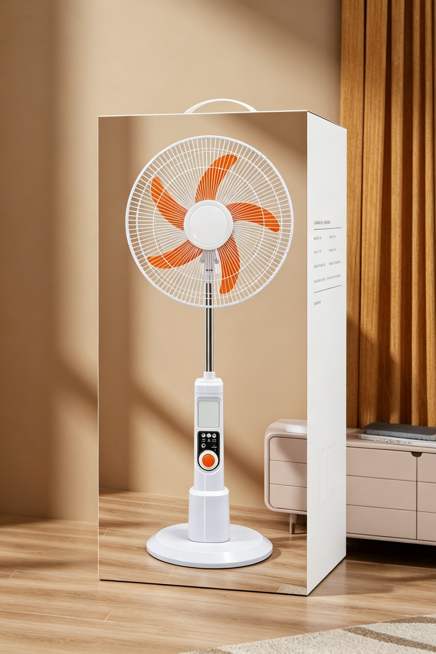 Controlled by buttons and knobs,Three fan speed settings Solar Fan