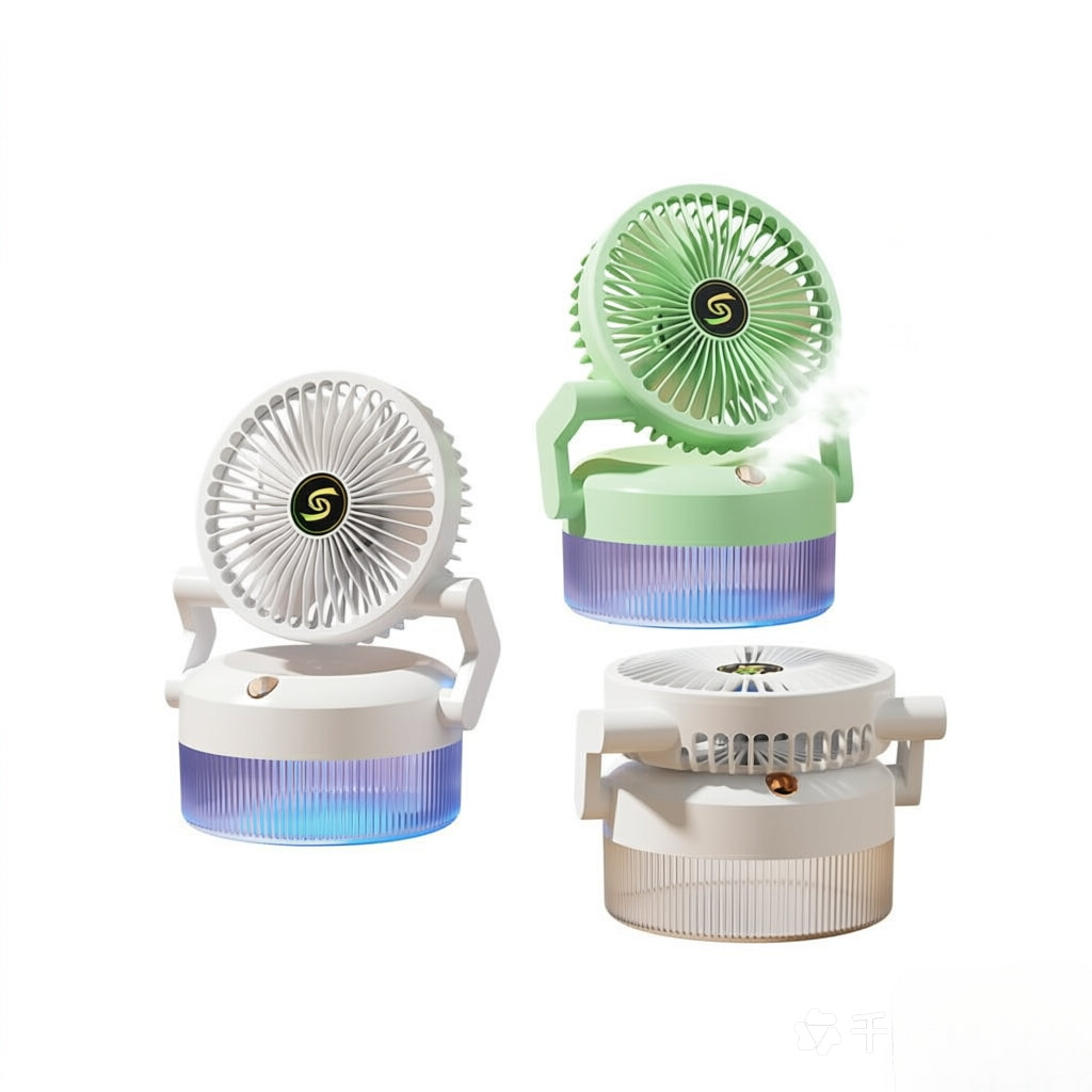 SGD-168 Round Foldable Spray Fan ABS 1200mAh DC5V