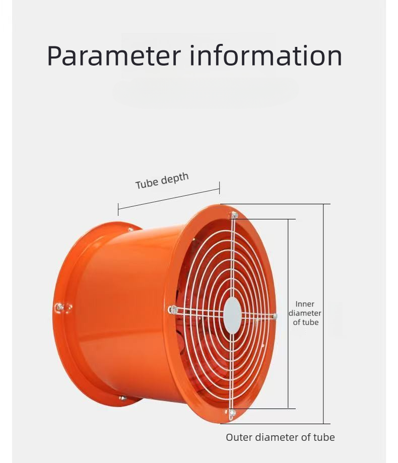 Industrial Axial Ventilation Fan Post Ducted Exhaust