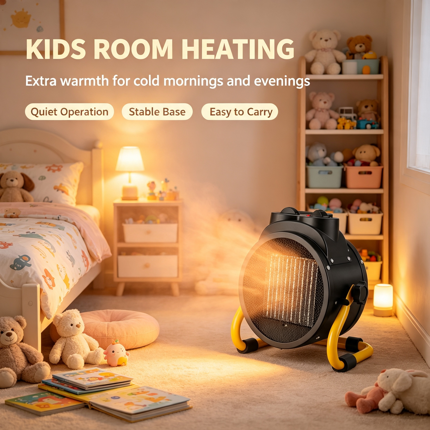 2000W/3000W/5000W  Portable Electric Mini Ceramic Heater PTC Heating Element with Ventilation Lighting Functions for Home Greenhouse Farm