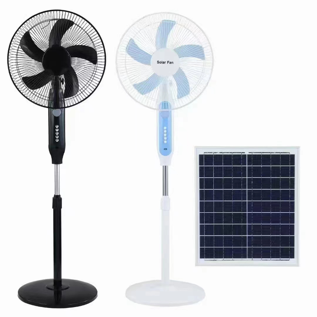 3 speed settings, with a lithium battery and a night light Solar Fan
