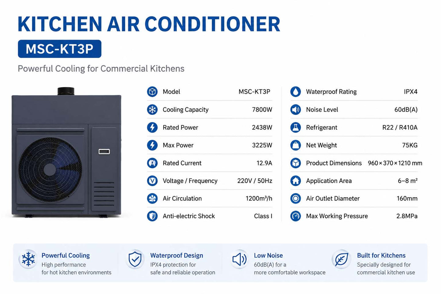MSC-KT3P Kitchen Air Conditioner