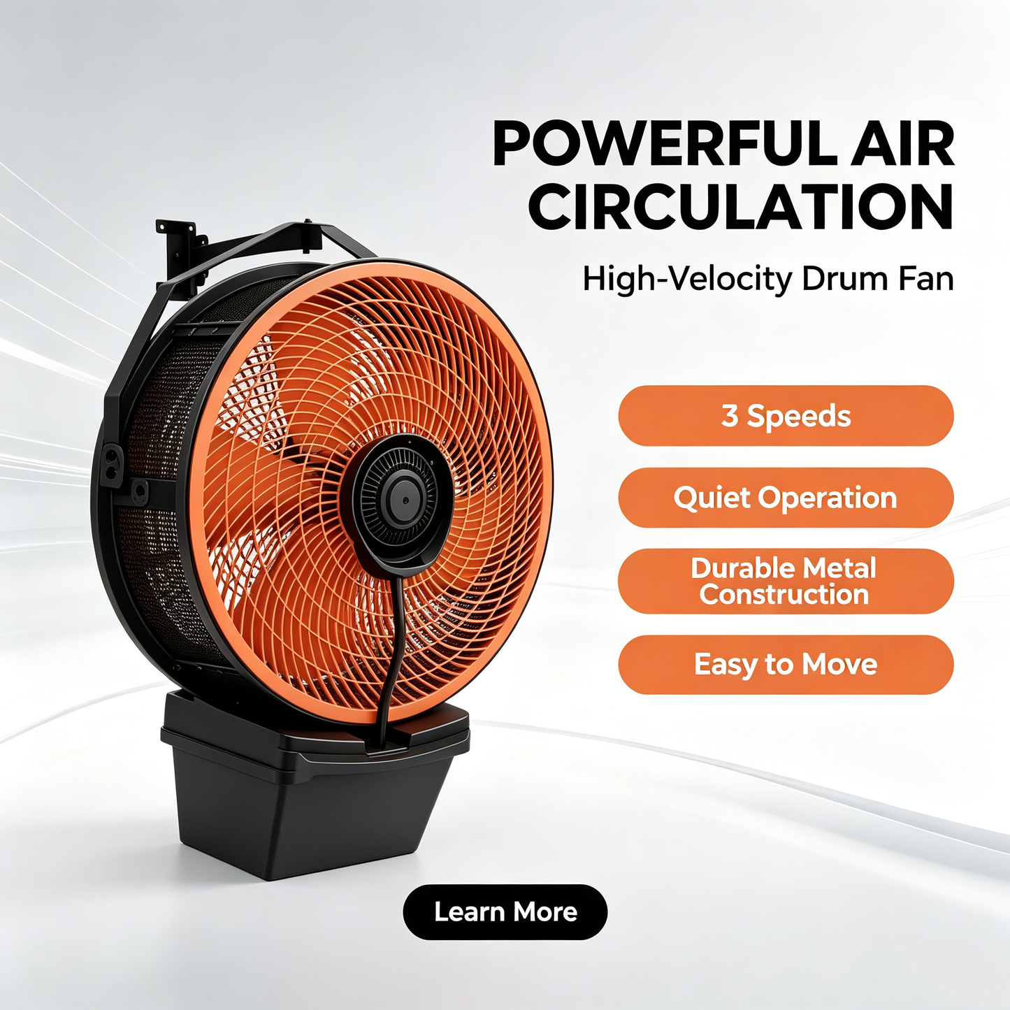220V 450W  550W 600W Wall-mounted misting cylindrical fan