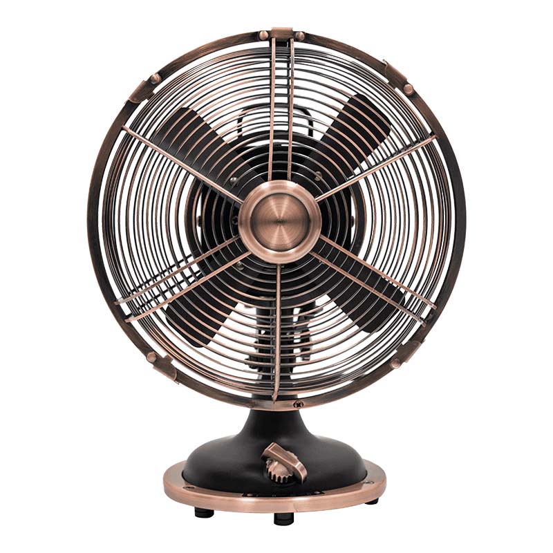 8 inch vintage-style metal table fan
