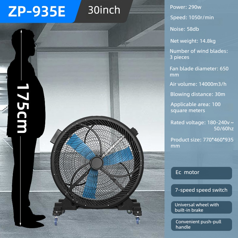 30inch 36inch 43inch 60inch AC DC motor industrial drum fan