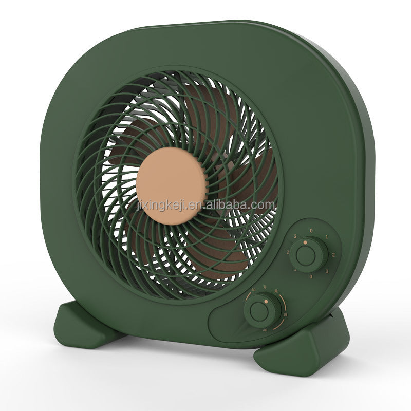 Brown fashion low noise  mini mechanical table fan Dc motor for bedroom office