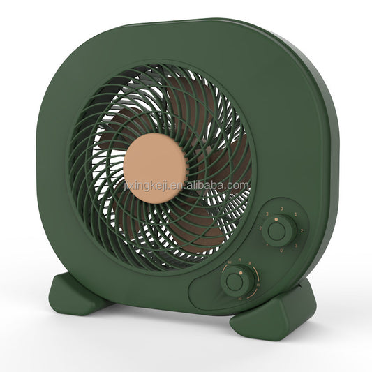 Brown fashion low noise  mini mechanical table fan Dc motor for bedroom office
