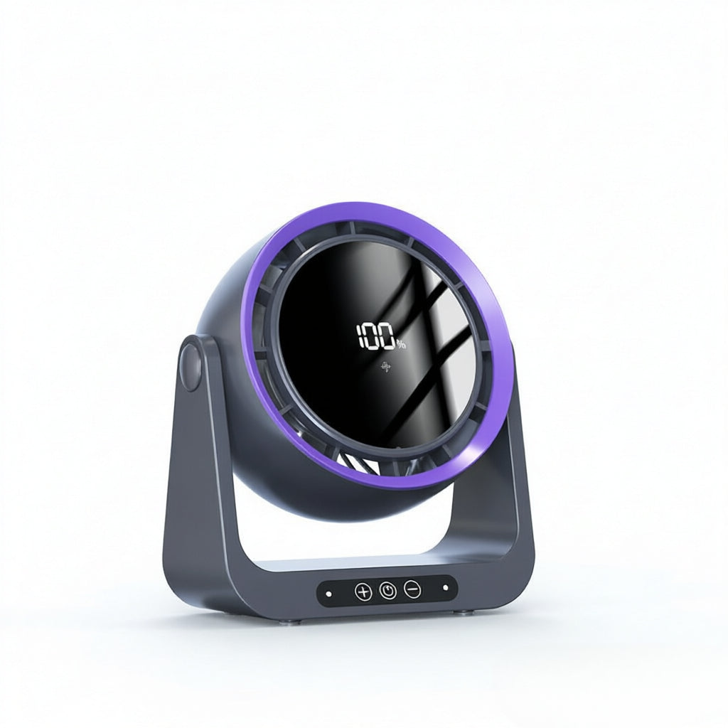 F6 Leafless Fan 5-Speed Table/Wall Mount with LED Light