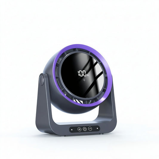 F6 Leafless Fan 5-Speed Table/Wall Mount with LED Light