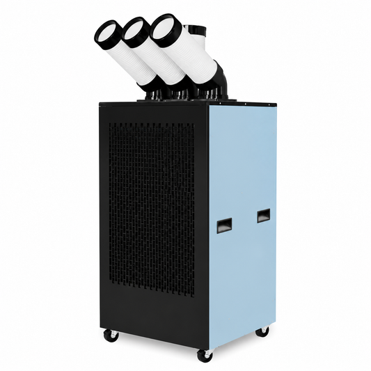 23000BTU Alta Potenco 4 Elirejoj Portebla Industria Aerfridigo, Movebla Punkta Malvarmiga Unuo