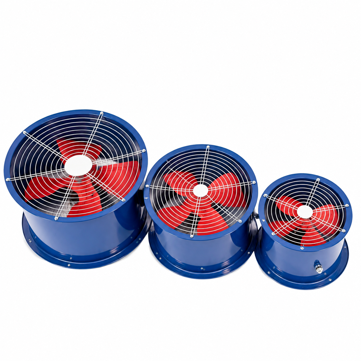 Industrial Axial Flow Fan Duct Ventilation Exhaust Fan Heavy Duty Metal Cased Fan for Factory Warehouse Industrial Air Cooling