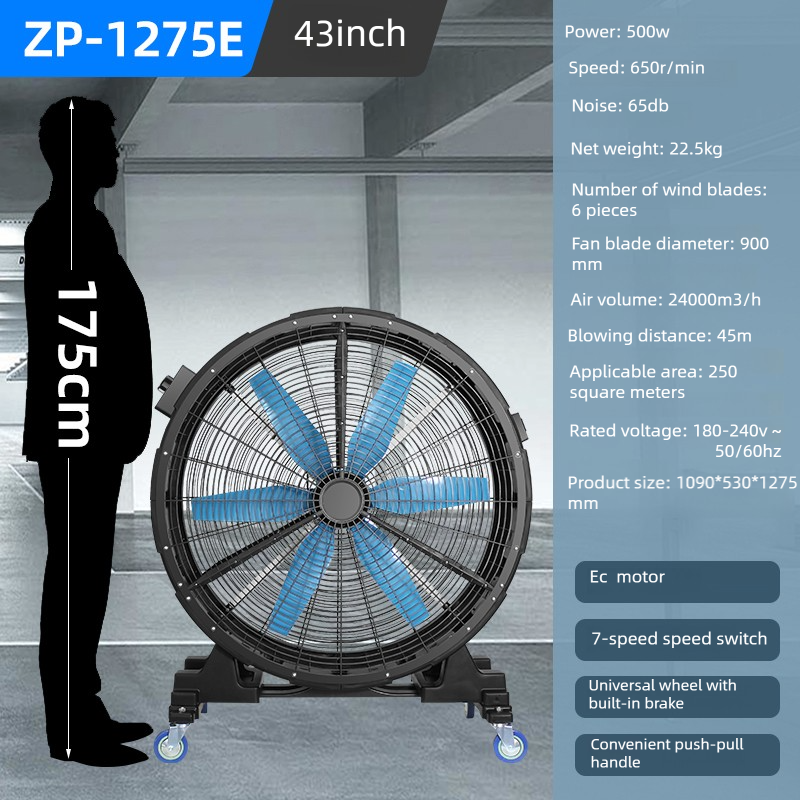 30inch 36inch 43inch 60inch AC DC motor industrial drum fan