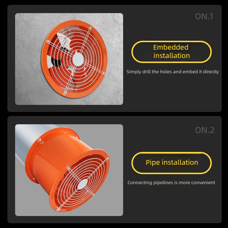 Industrial Axial Ventilation Fan Post Ducted Exhaust