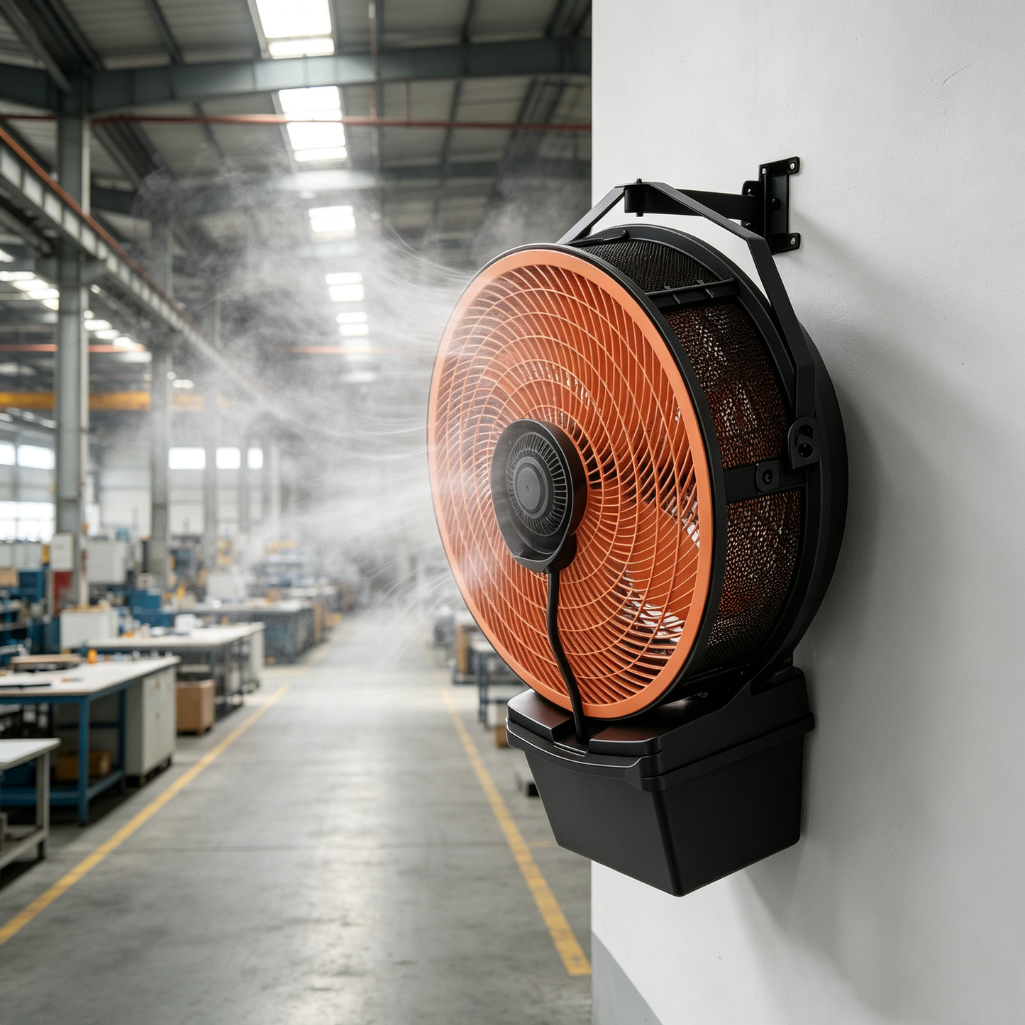 220V 450W  550W 600W Wall-mounted misting cylindrical fan