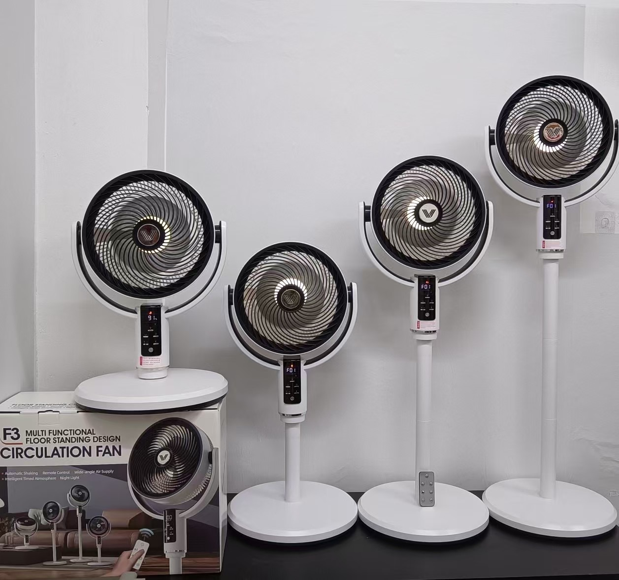 10 speed settings Multi-angle vertical adjustment Floor Fan