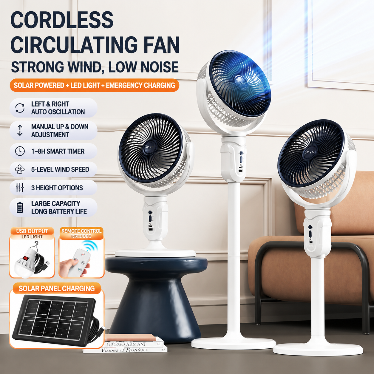 F12 Multifunctional Floor-Standing Circulator Fan