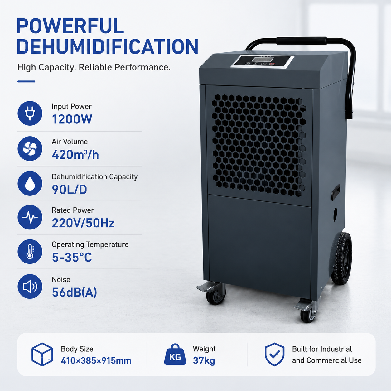 MSC-DG90A1 Industrial Protable Dehumidifier