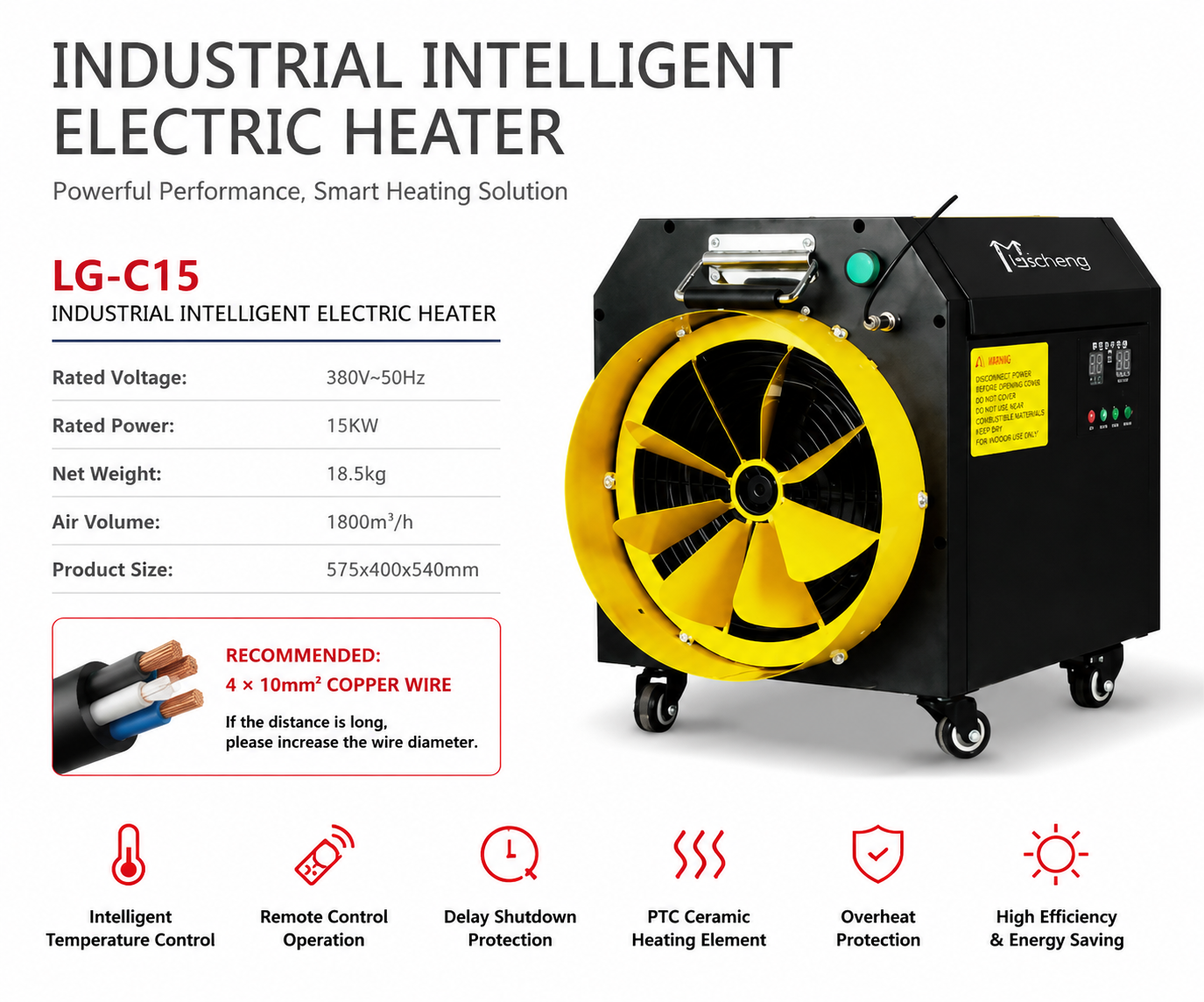 10KW 15KW 20KW 30KW INDUSTRIAL INTELLIGENTELECTRIC HEATER