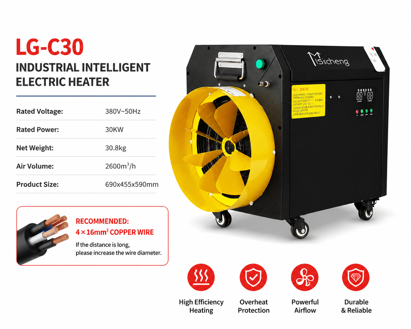 10KW 15KW 20KW 30KW INDUSTRIAL INTELLIGENTELECTRIC HEATER