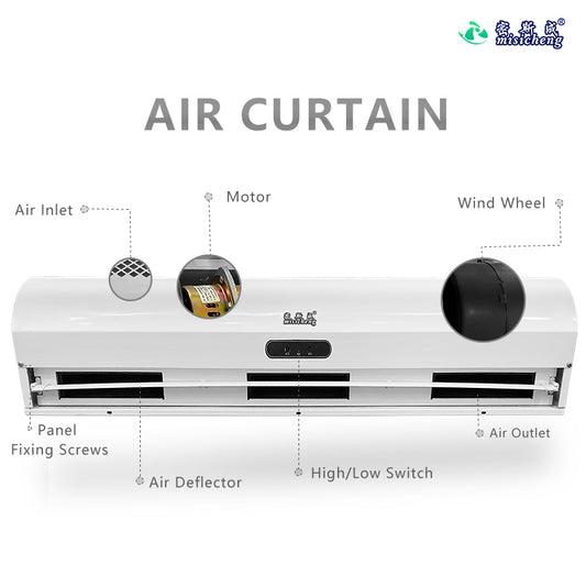 Centrifugal Door Air Curtain for 5-6m Height with Door Magnetic Sensor