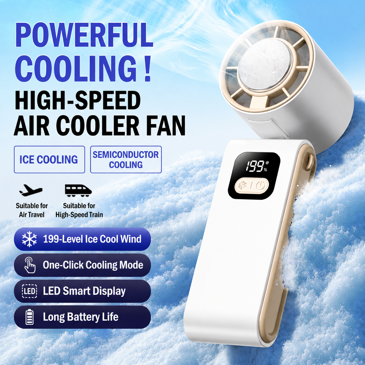 Mini Usb Fan Quiet Operation Rechargeable Fan Hand Wearable Ice Pack Handheld Fan Portable Fan Outdoor Cooling Folding Fan