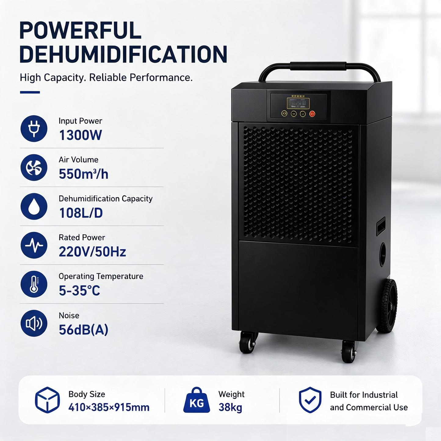 MSC-DG138A1 Industrial Protable Dehumidifier