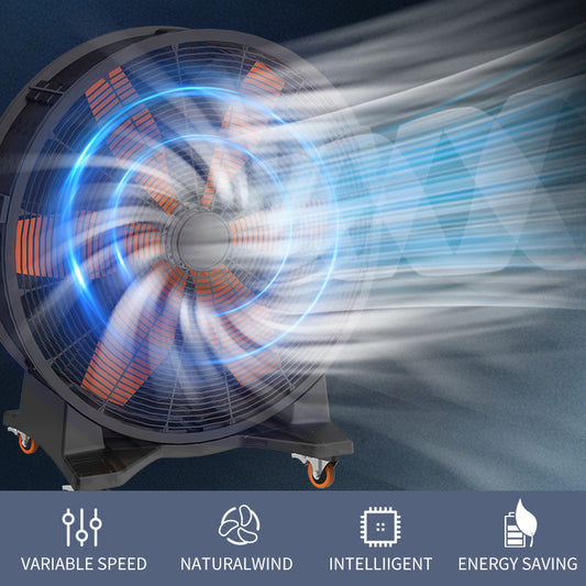 42 inch Hot sale low speed high volume ventilation fan floor large industrial mobile fan