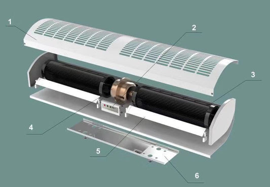 9-11m/s 0.9-2.0m Mini Air Curtain for Hotel Restaurtant