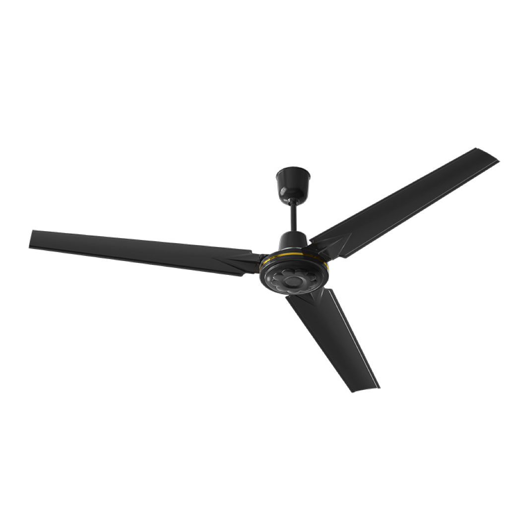 blue white black ceiling fan with durable motor low noise strong wind
