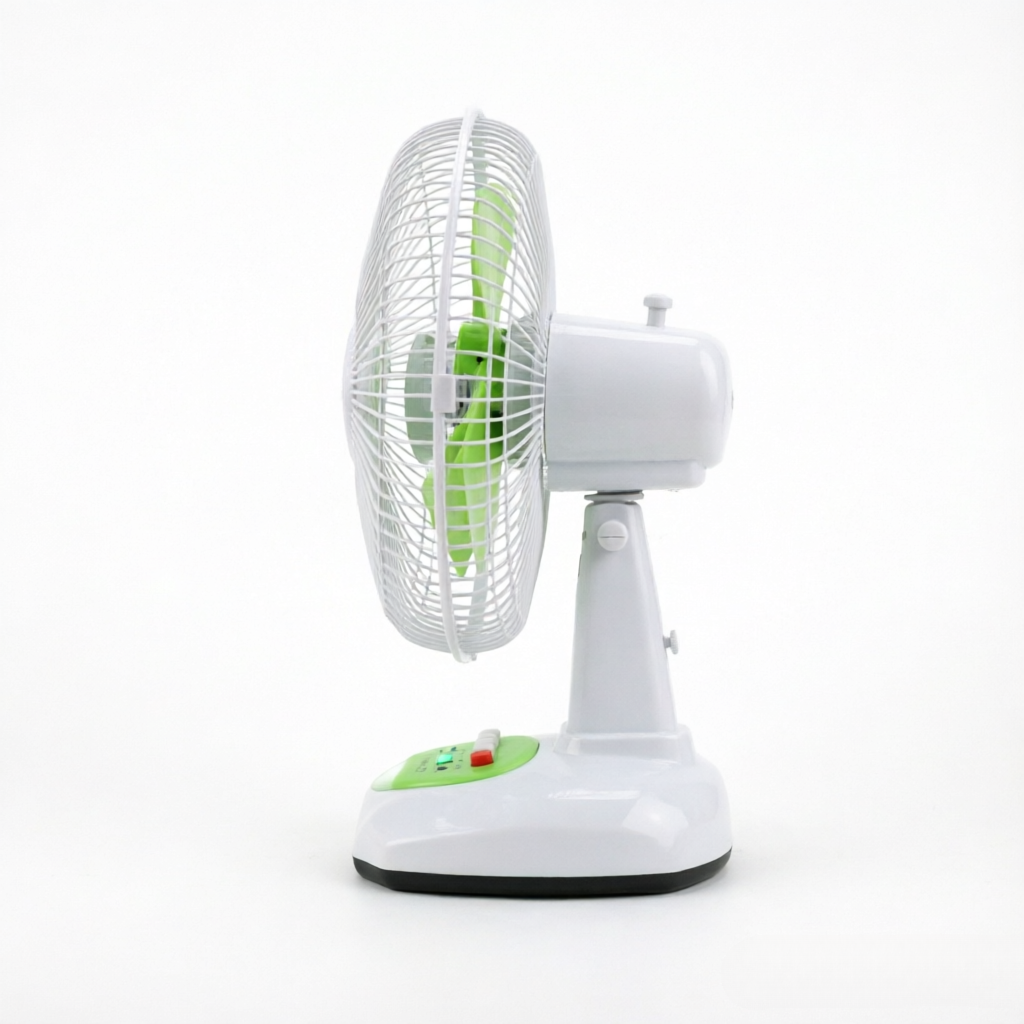HS-T6 12 inch Solar Fan with LED Light & USB 3-Speed Battery Solar Fan