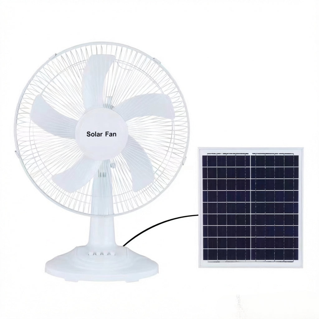 HS-128 16 inch Solar Fan 10000mAh 3-Speed Portable Wall Fan Solar Powered Fan