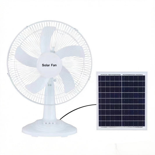 HS-128 16 inch Solar Fan 10000mAh 3-Speed Portable Wall Fan Solar Powered Fan