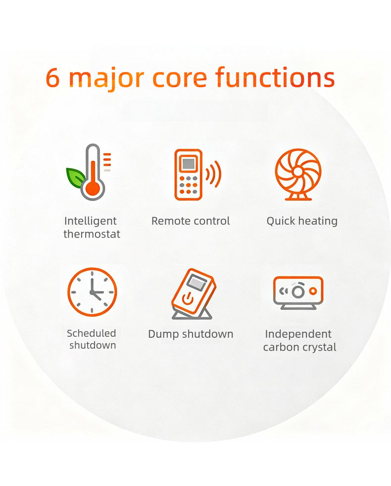 1500W 3000W V Shape Carbon Crystal Electric Heater 2/4 Heads Infrared Room Heater Remote Control Thermostat