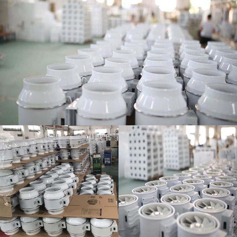 Oblique Pressurized Duct Fan with 2 Speeds, ABS+PP