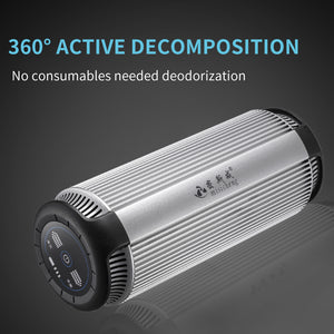 Car Air Purifier, High Efficiency Ozone Air Sterilizer, Eliminates Smoke, Dust, Pollen and Bad Odors for Auto and Small Space with USB Charger