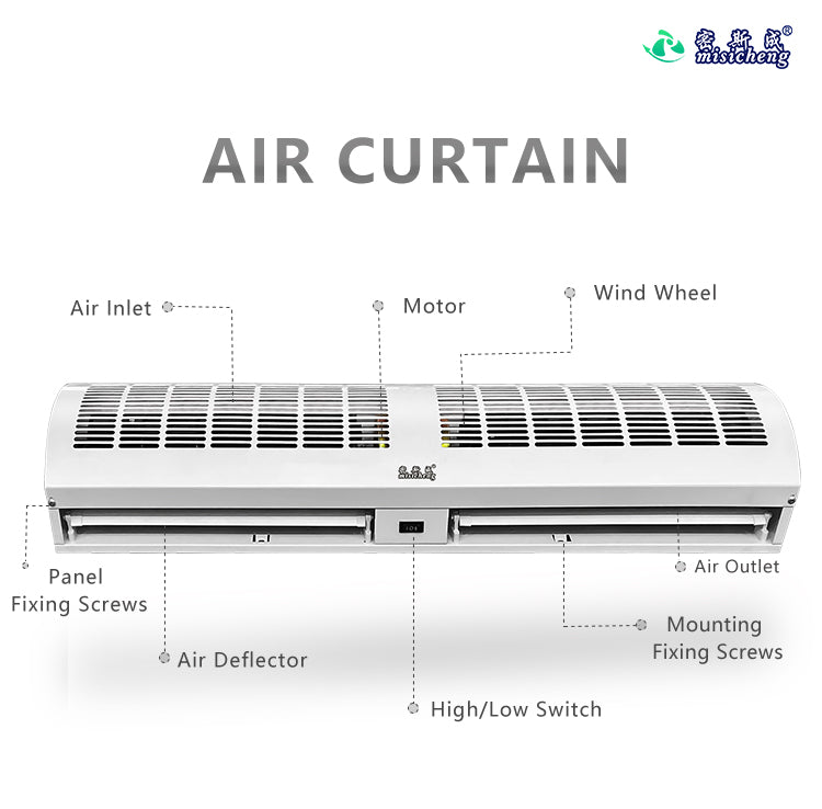 2025 Hot Sale Air Curtain Mini 90cm Supermarket Door Air Curtain