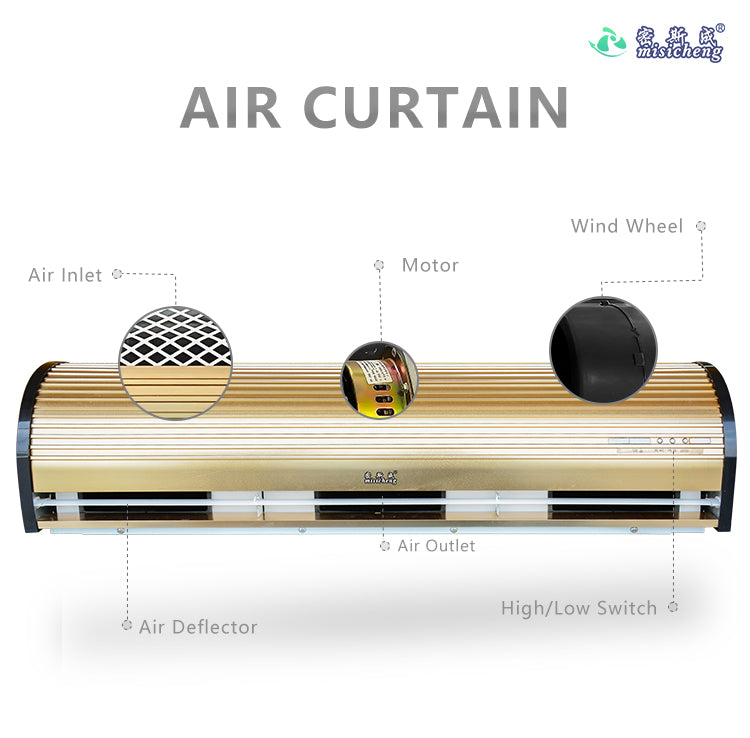 P7 Centrifugal Air Curtain for 5-6m Height, Aluminum, White